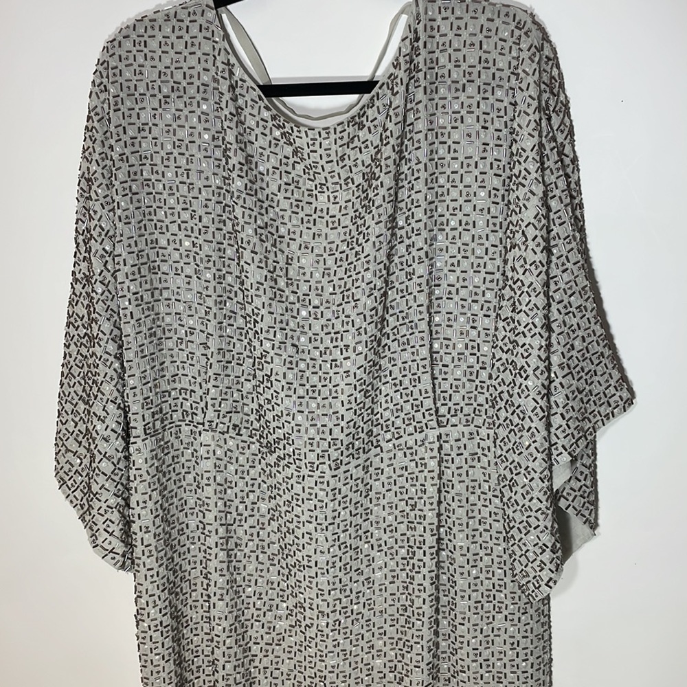 ASOS RED CARPET 16 Sequin Grid Kimono Midi Dress - Picture 7 of 13